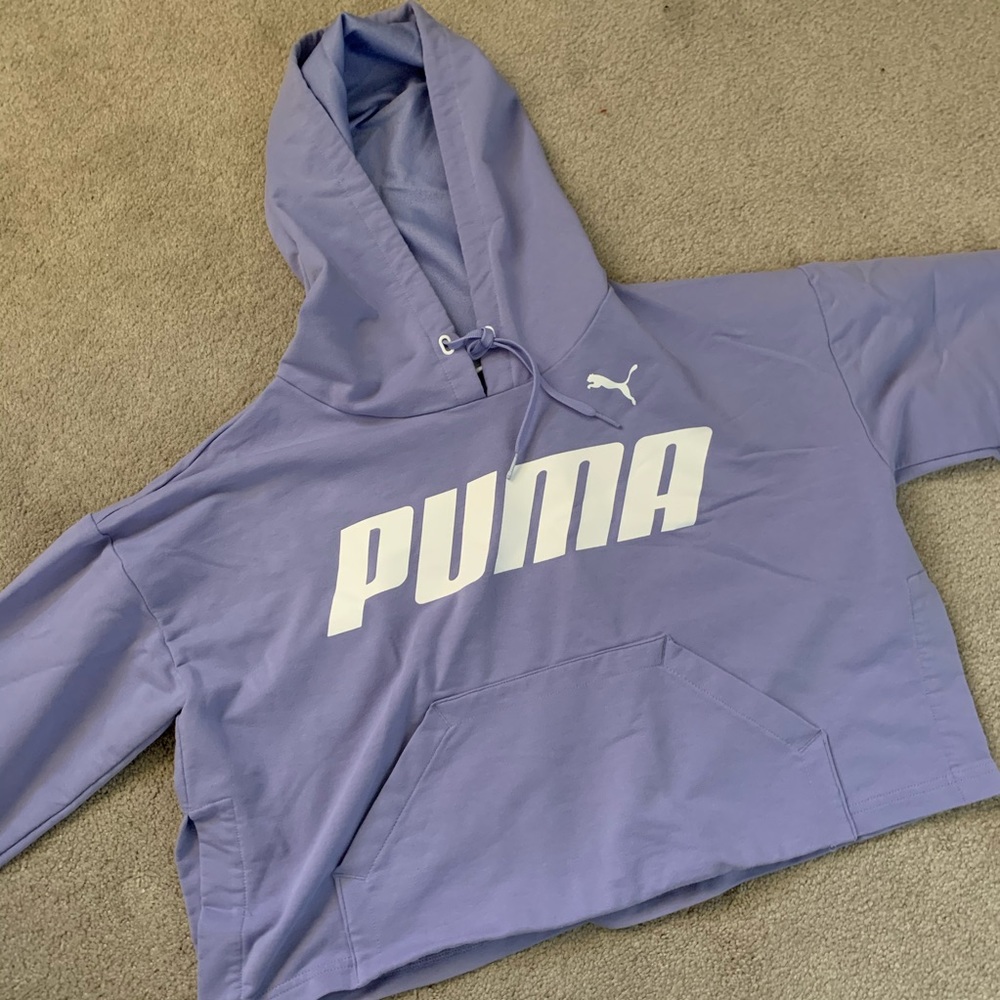 PUMA Side Slit Crop Hoodie